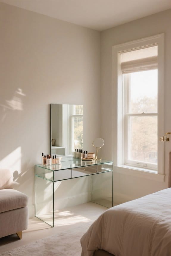 chic glass vanity tables