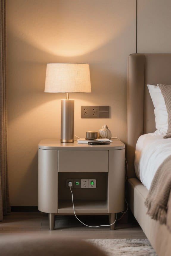 choose a functional bedside table