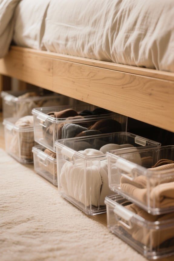 clear under bed storage considerations