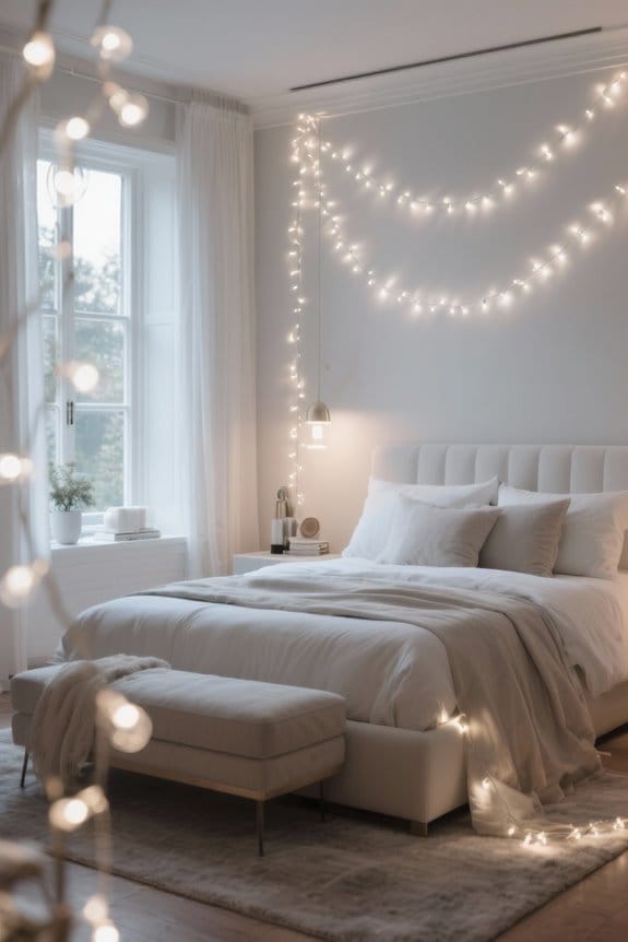 cool white string lights