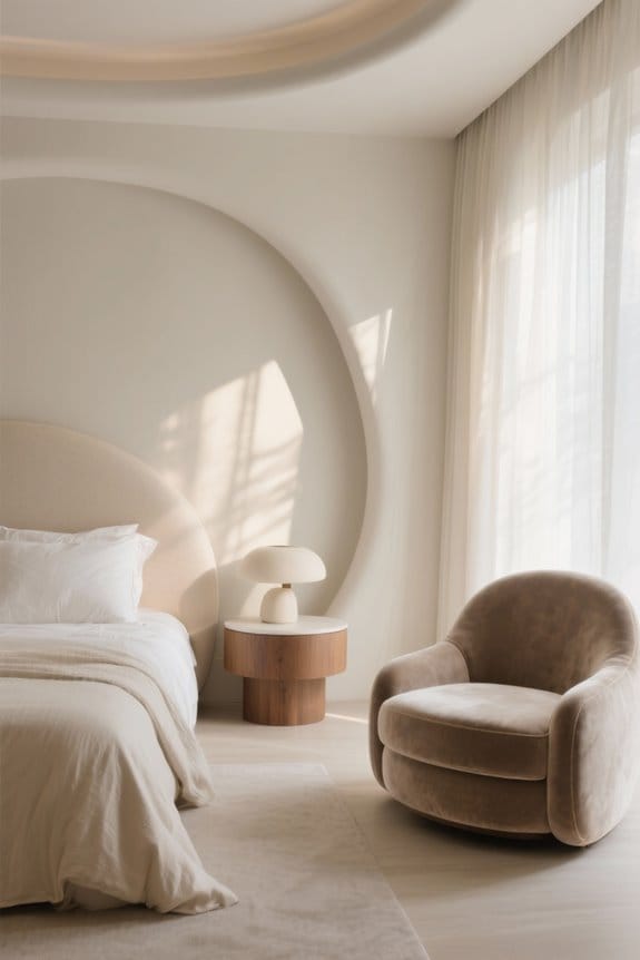 curved furniture enhances comfort