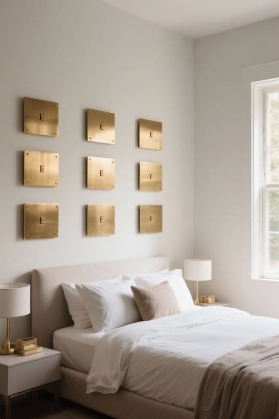 elegant brushed brass accents