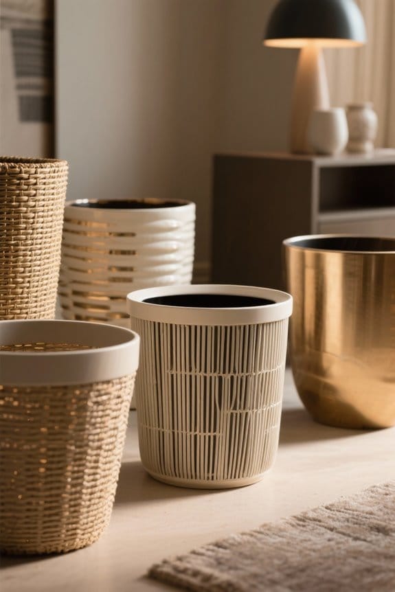 modern waste basket selection