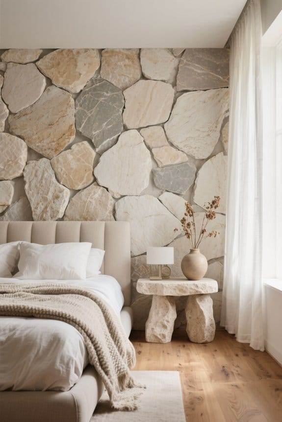 natural stone bedroom accents
