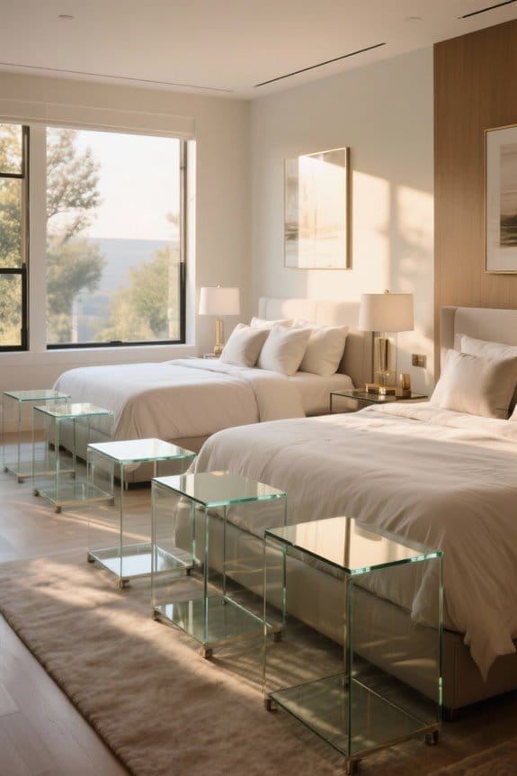 stylish and functional glass tables