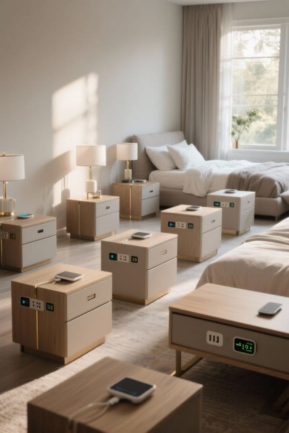 stylish bedside tables with usb