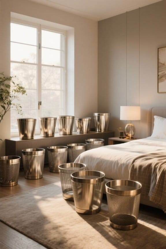 stylish functional metal waste baskets