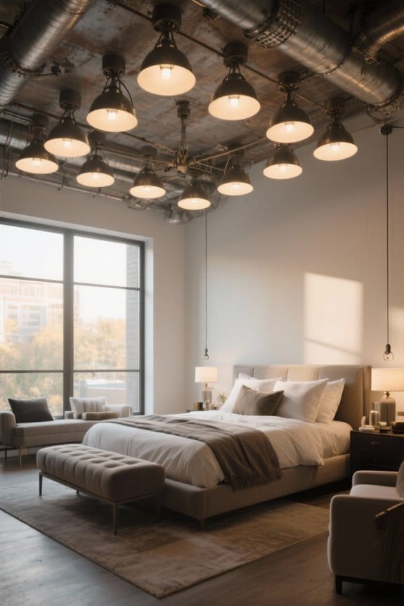 stylish industrial ceiling lighting